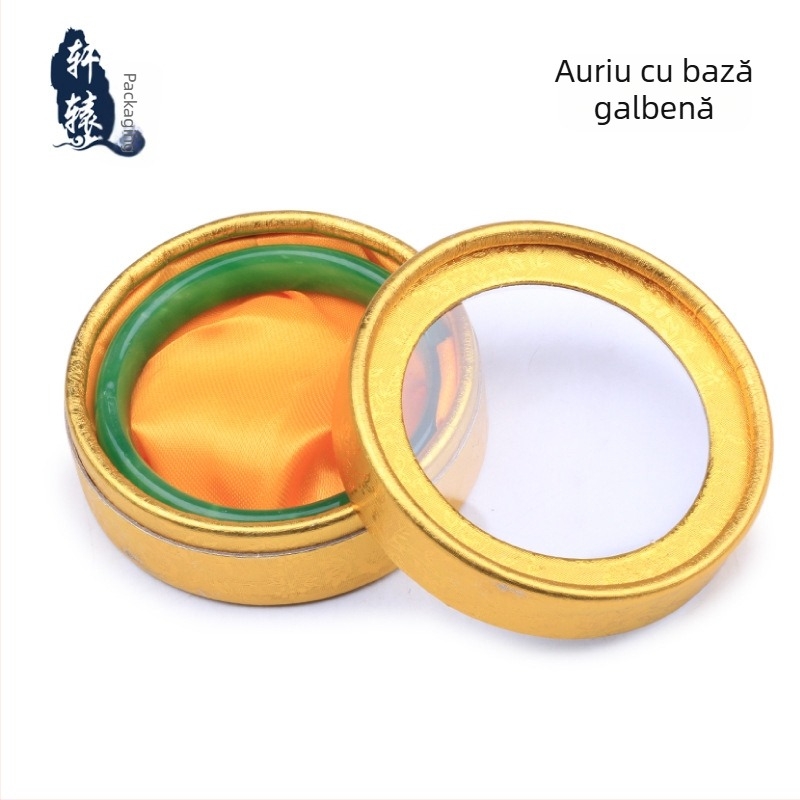 Cutie de bijuterii cu capac cu fereastră circulară, 001 specificație, hârtie/carton