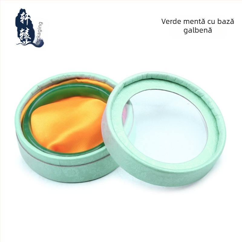 Cutie de bijuterii cu capac cu fereastră circulară, 001 specificație, hârtie/carton