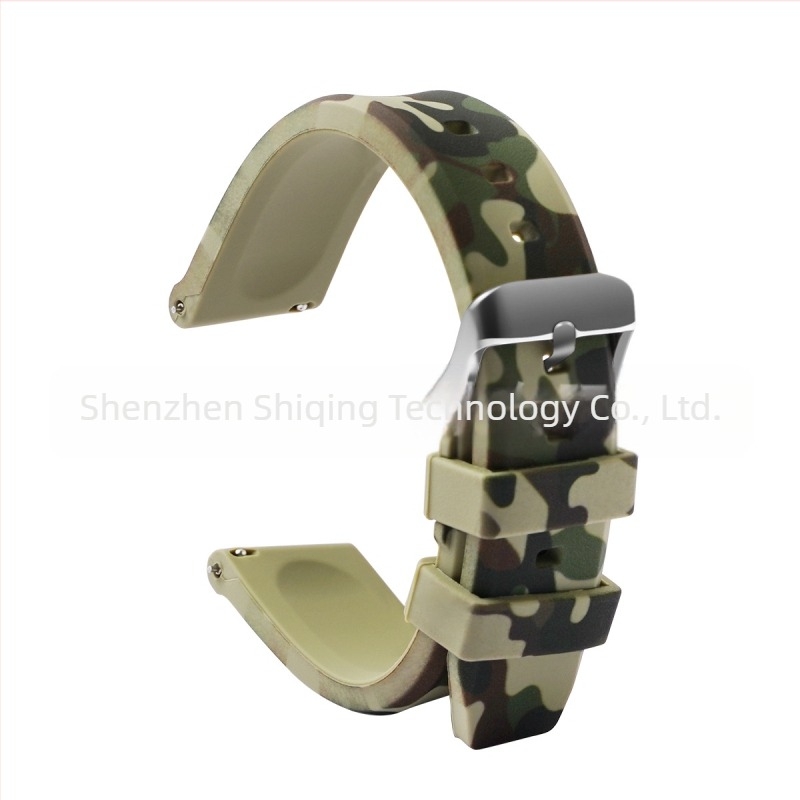 Brățară din silicon camuflaj pentru Samsung S3 Smartwatch — eliberare rapidă, margine plată MC1