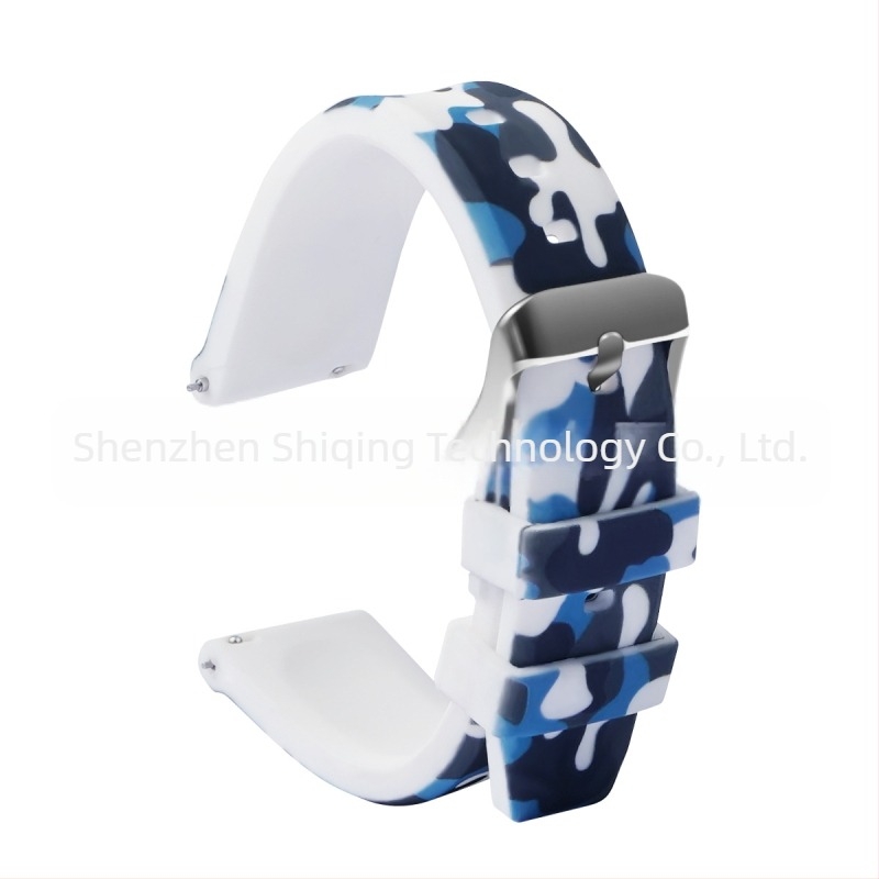 Brățară din silicon camuflaj pentru Samsung S3 Smartwatch — eliberare rapidă, margine plată MC1