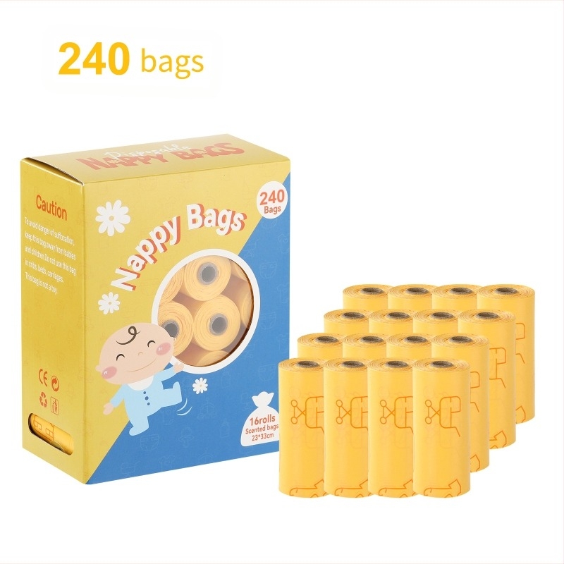 Saci de gunoi pentru scutece bebeluși, de unică folosință – tip role, HDPE, grosime Regular, cod produs 56, exclusiv export transfrontalier