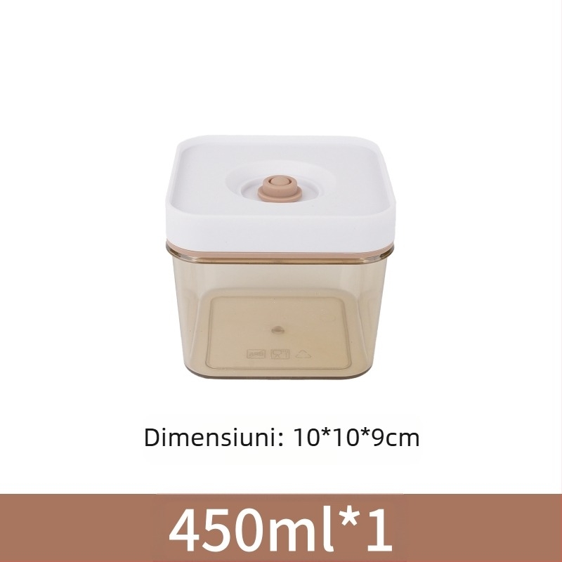 Cutie de conservare cu vid – cutie de depozitare pentru bucătărie, dreptunghiulară, ABS+PET+gel de silice, vid, păstrarea prospețimii, lansare iarna 2024
