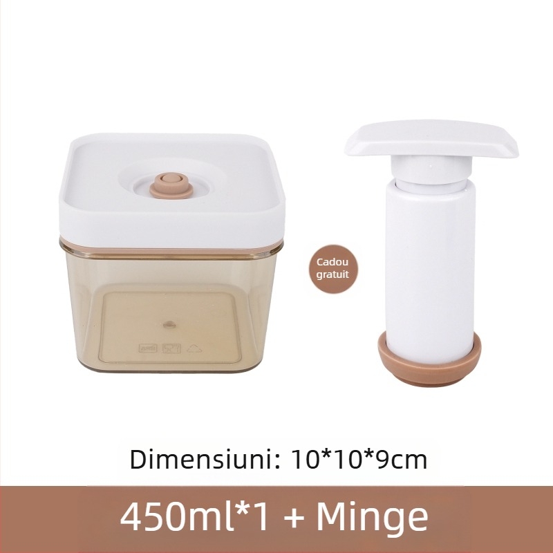 Cutie de conservare cu vid – cutie de depozitare pentru bucătărie, dreptunghiulară, ABS+PET+gel de silice, vid, păstrarea prospețimii, lansare iarna 2024