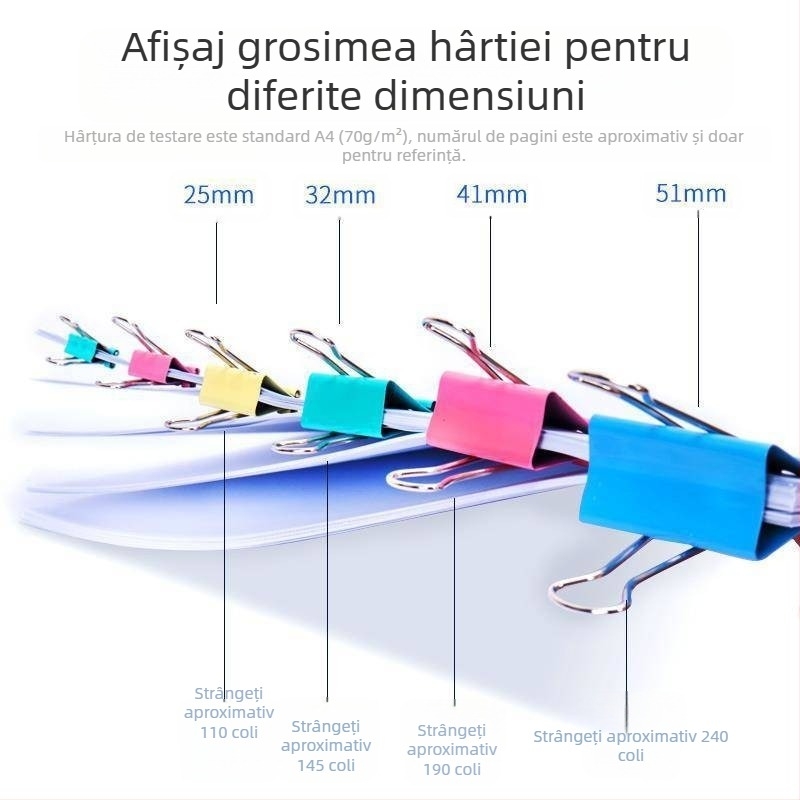 Feiyi clip metal pentru documente, cu coadă lungă