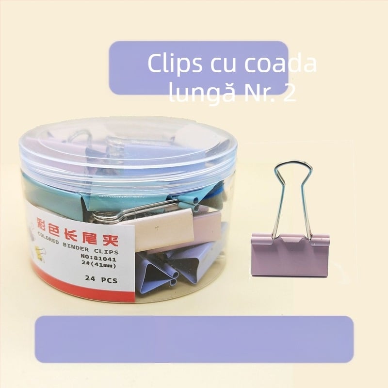 Feiyi clip metal pentru documente, cu coadă lungă