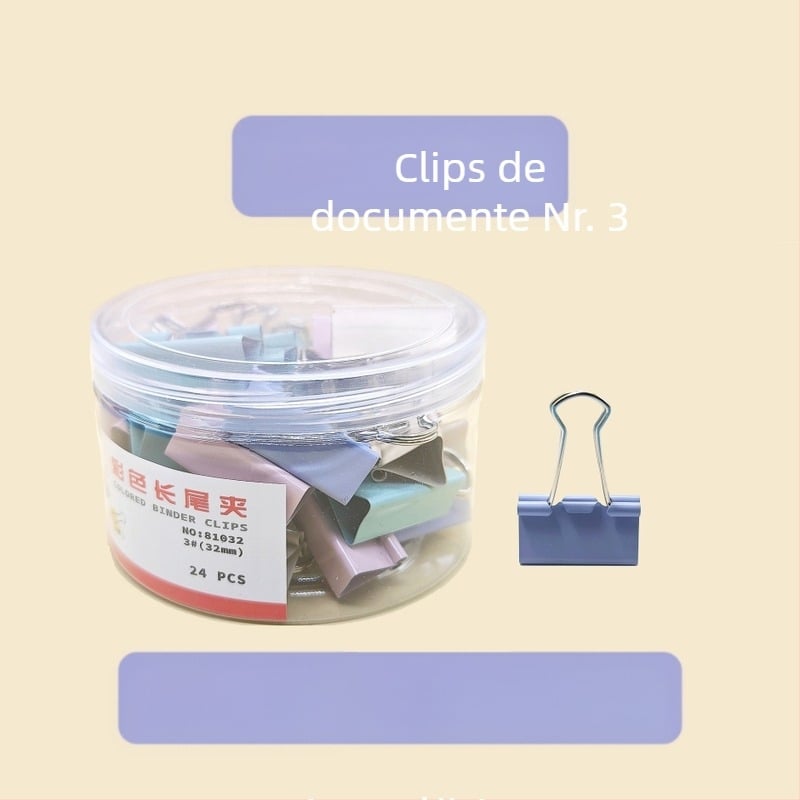 Feiyi clip metal pentru documente, cu coadă lungă