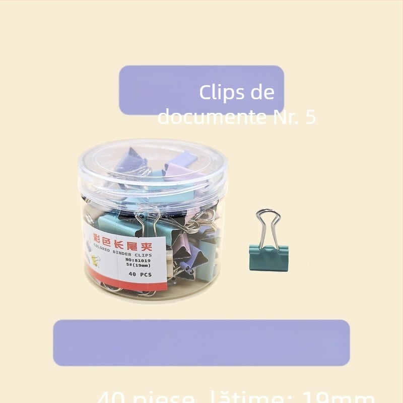 Feiyi clip metal pentru documente, cu coadă lungă