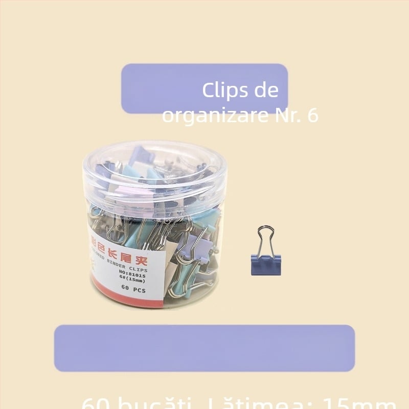 Feiyi clip metal pentru documente, cu coadă lungă