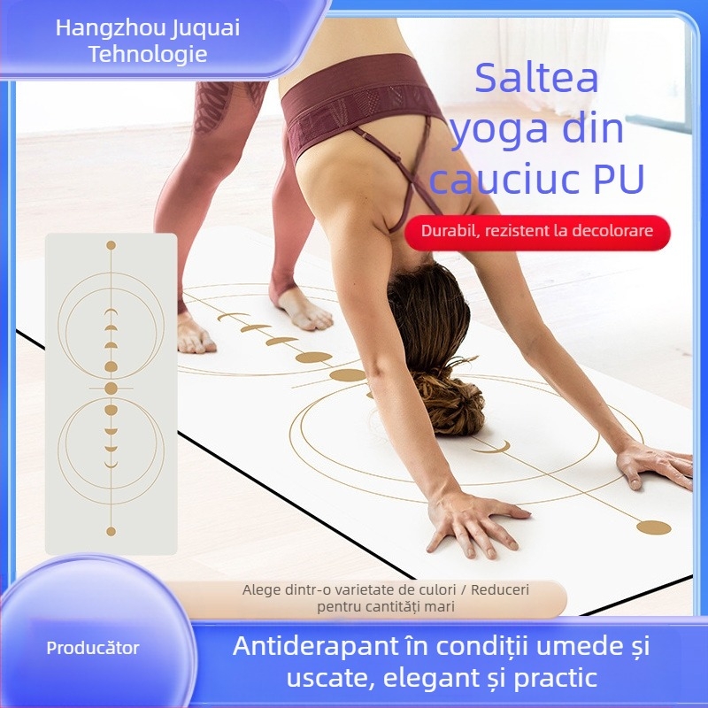 Nagudi Covoraș de yoga — PU+cauciuc, antiderapant, grosime 5 mm, 3,5 kg, Hangzhou