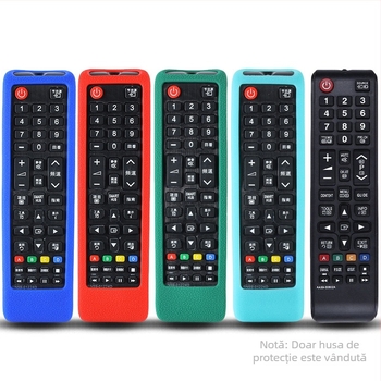 Husa de protecție pentru telecomanda Samsung – silicon moale îngroșat, rezistentă la căderi și luminoasă
