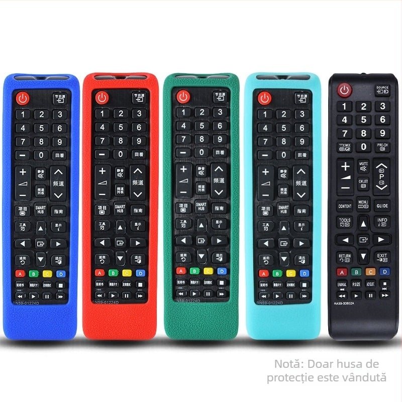 Husa de protecție pentru telecomanda Samsung – silicon moale îngroșat, rezistentă la căderi și luminoasă