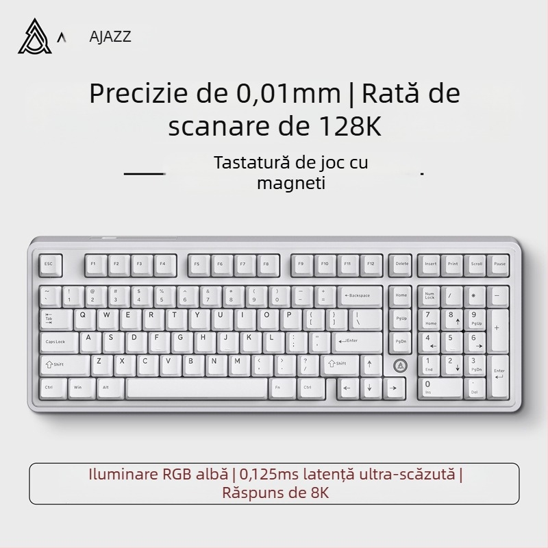 AK980MAX Tastatură de gaming cu iluminare RGB, conectare prin cablu, brand Ajazz/Heijue, lansare 2025
