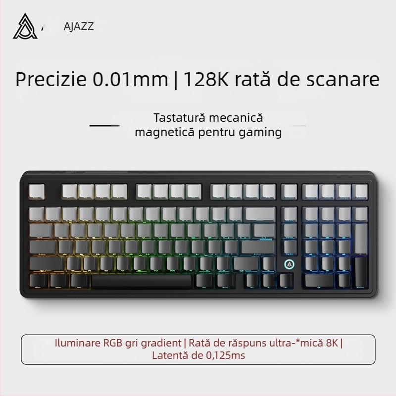 AK980MAX Tastatură de gaming cu iluminare RGB, conectare prin cablu, brand Ajazz/Heijue, lansare 2025