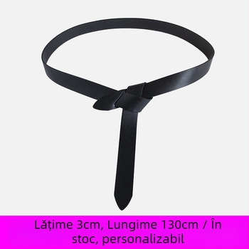 Colan pentru rochie — curea decorativă cu nod, din piele sintetică; cataramă PU; închidere cu cataramă; Origine: Jinhua; Primăvara 2024