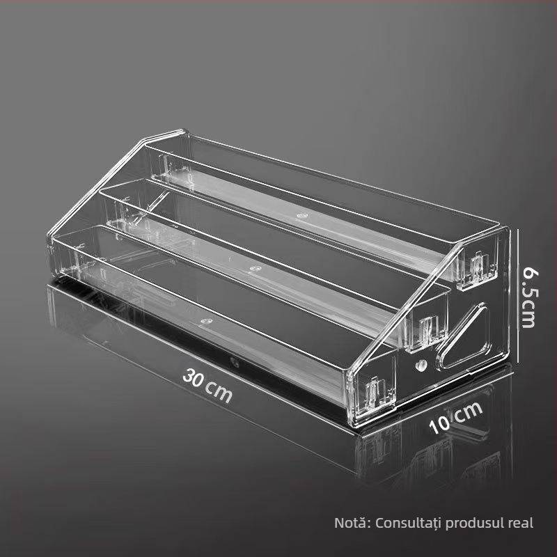 Suport de birou în stil cascadă pentru parfumuri și produse cosmetice, transparent, capacitate mare, etajat, depozitare detașabilă
