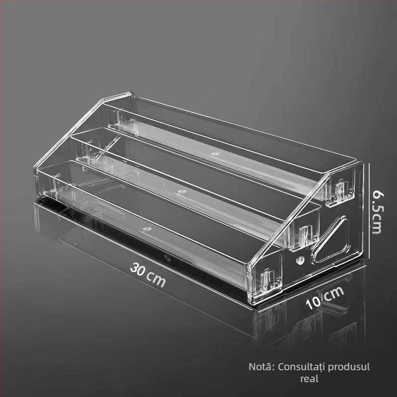 Suport de birou în stil cascadă pentru parfumuri și produse cosmetice, transparent, capacitate mare, etajat, depozitare detașabilă