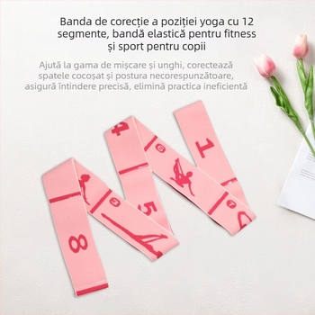 Bandă de corecție yoga cu tensiune digitală, design segmentat cu 12 grile; Material: poliester + latex; Brand: Changhong; Cod produs: 12 grids-position type