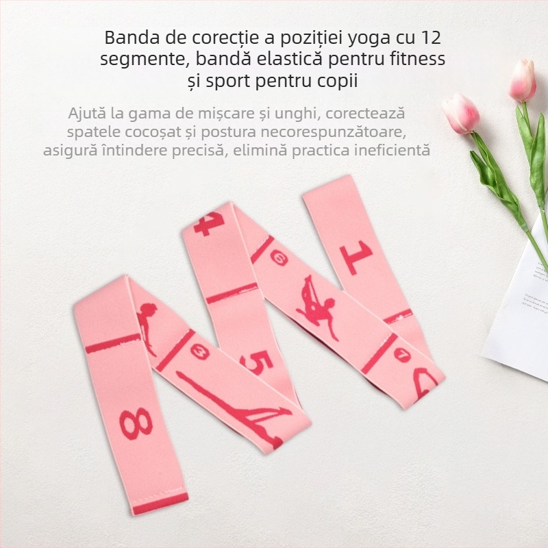 Bandă de corecție yoga cu tensiune digitală, design segmentat cu 12 grile; Material: poliester + latex; Brand: Changhong; Cod produs: 12 grids-position type