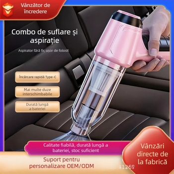 Aspirator fără fir pentru mașină și casă, 50W, tensiune ≤36V, baterie încorporată 1001–1600 mAh, recipient praf, durată de funcționare 0–1 h