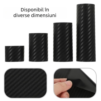 Hao Kuang Autocolant protector din fibră de carbon pentru mașină, tip adeziv, model fibră de carbon