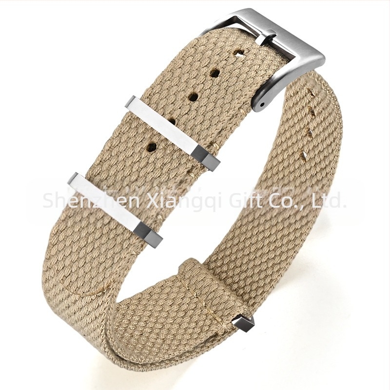 Curea de ceas — din in, cu inel din oțel, origine Shenzhen, brand Cheung kei, vară 2025