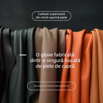 Mănuși din piele de oaie cu degete – călduroase, pentru primăvară, lansare iarna 2024