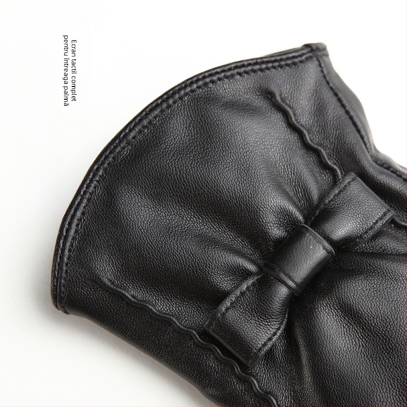 Mănuși din piele de oaie cu degete – călduroase, pentru primăvară, lansare iarna 2024