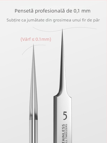 Pensete ultrafine Nr. 5 pentru puncte negre și acnee, set profesional de ace pentru eliminarea acneei