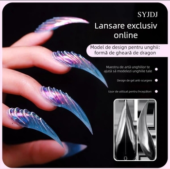 Vârfuri pentru unghii – stiluri labă de pisică și labă de dragon, design artistic zilnic