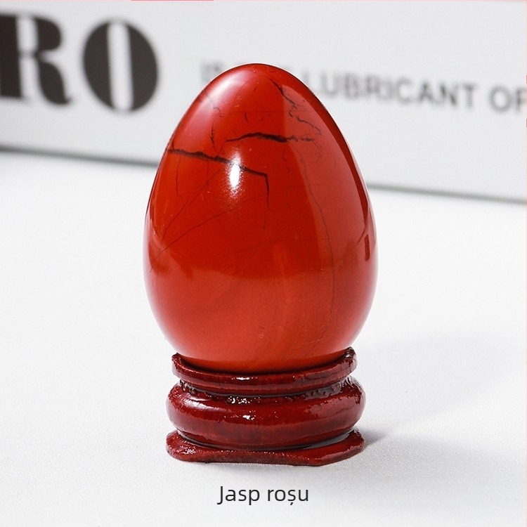 Ou de cristal natural pentru decor, formă ovală, șlefuire și polizare, personalizabil