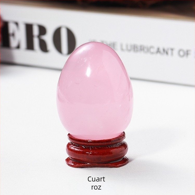 Ou de cristal natural pentru decor, formă ovală, șlefuire și polizare, personalizabil