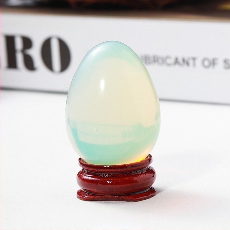 Ou de cristal natural pentru decor, formă ovală, șlefuire și polizare, personalizabil