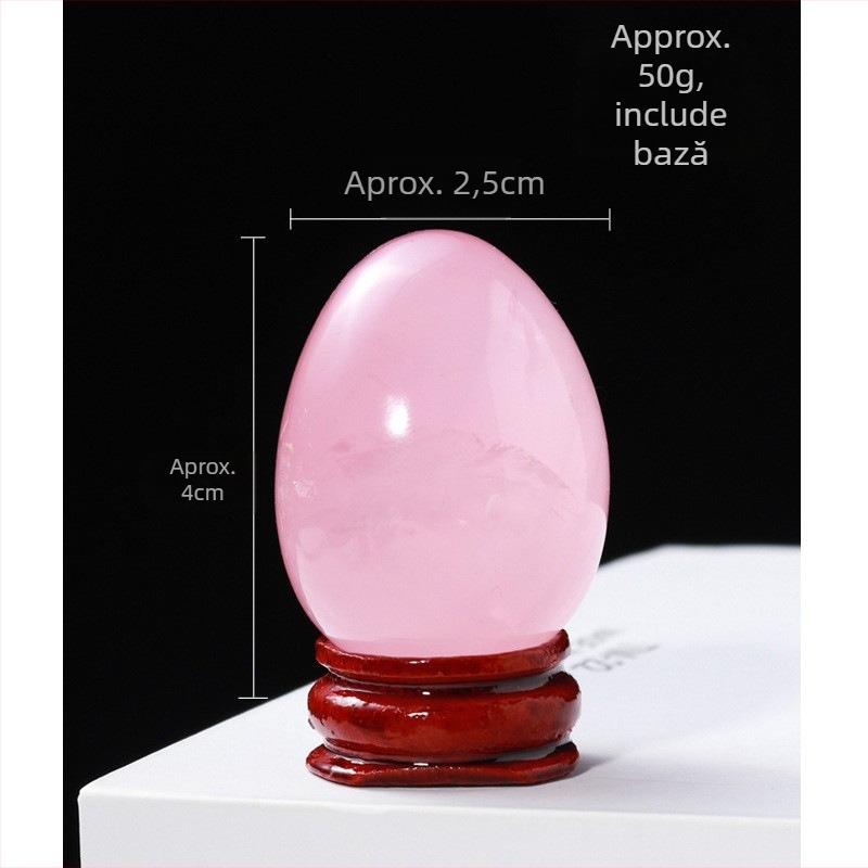 Ou de cristal natural pentru decor, formă ovală, șlefuire și polizare, personalizabil