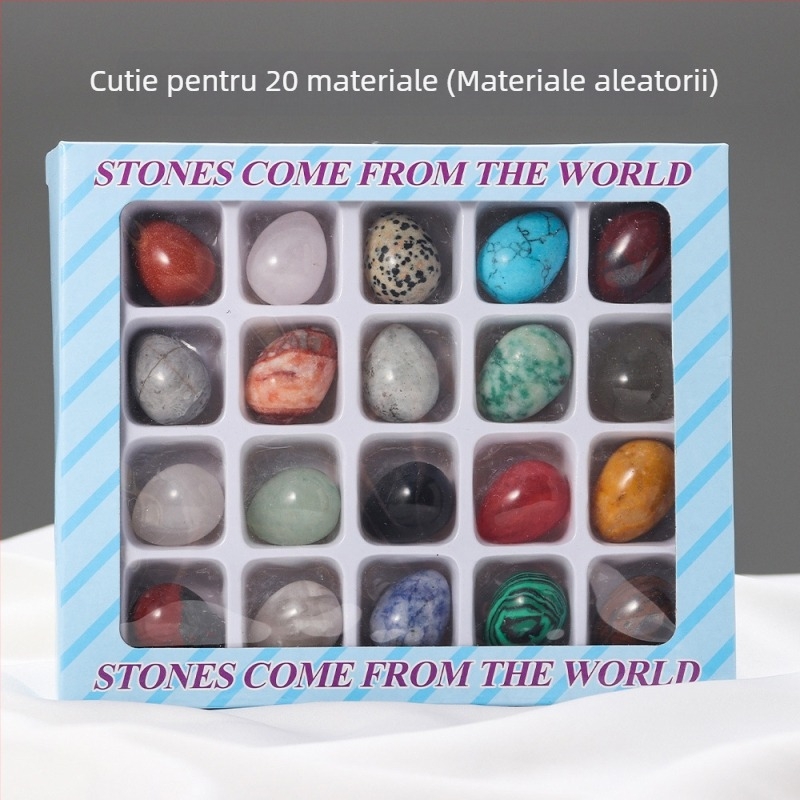 Ou de cristal natural pentru decor, formă ovală, șlefuire și polizare, personalizabil