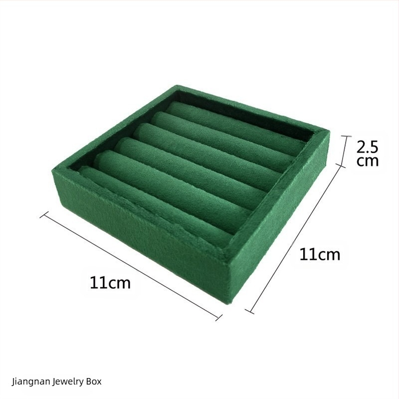 Tavă portabilă de afișare a inelelor cu husă de catifea dantelată, stil artistic, organizator pentru sertar de bijuterii — primăvara 2025