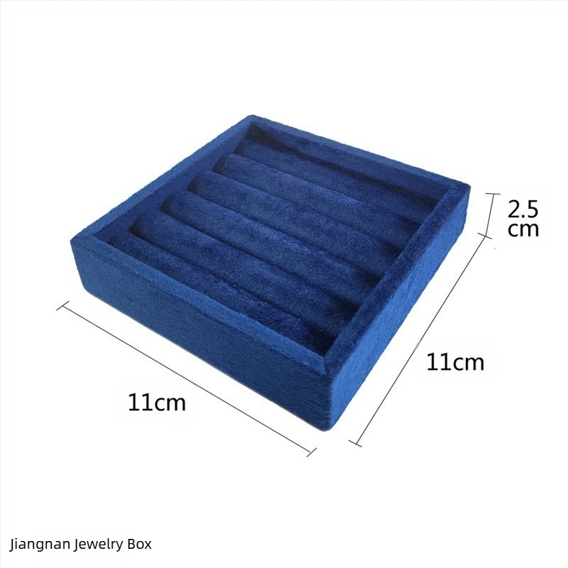 Tavă portabilă de afișare a inelelor cu husă de catifea dantelată, stil artistic, organizator pentru sertar de bijuterii — primăvara 2025