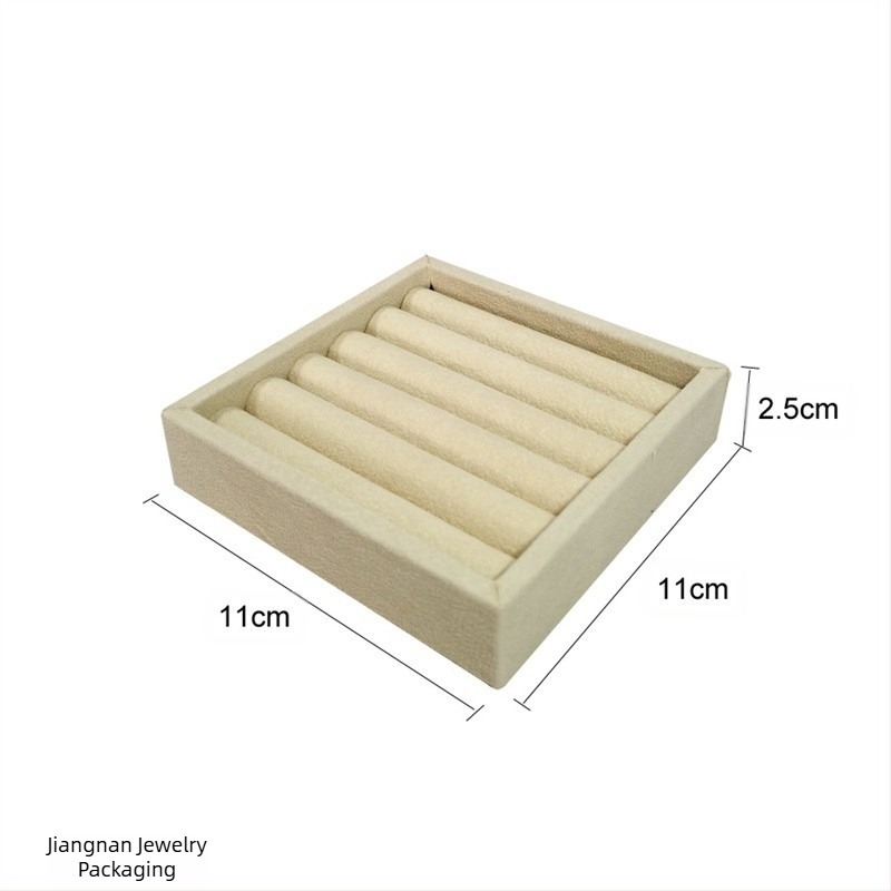 Tavă portabilă de afișare a inelelor cu husă de catifea dantelată, stil artistic, organizator pentru sertar de bijuterii — primăvara 2025