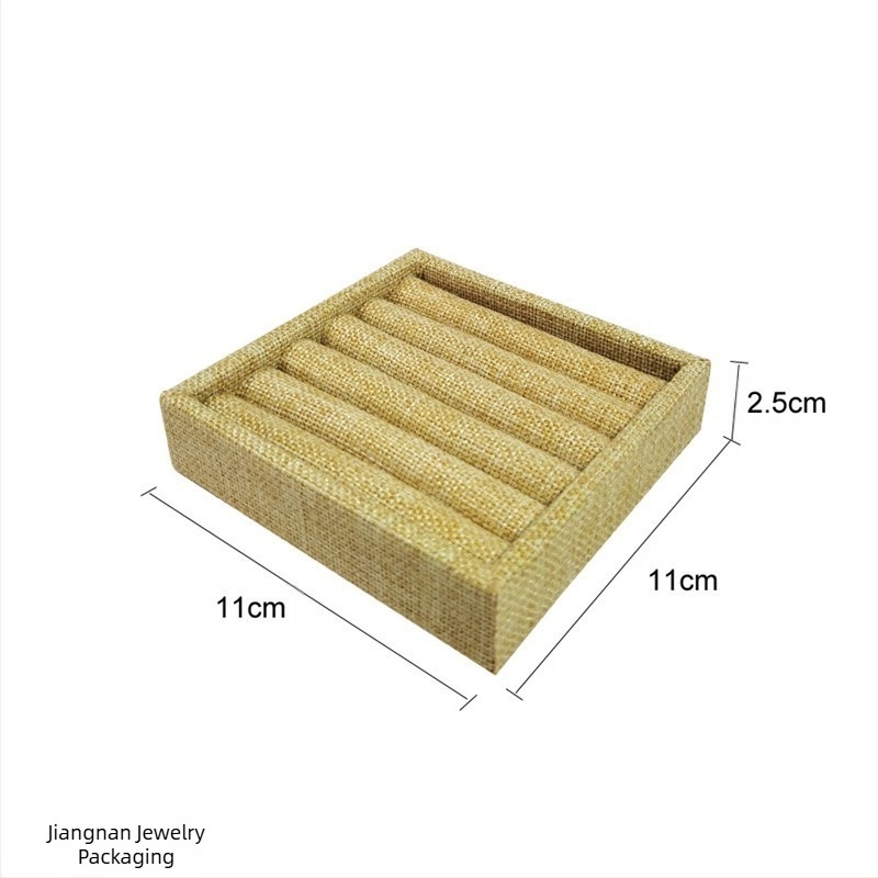 Tavă portabilă de afișare a inelelor cu husă de catifea dantelată, stil artistic, organizator pentru sertar de bijuterii — primăvara 2025