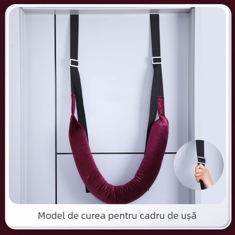 Curea de tracțiune lombară cu curea pentru gât, pentru întindere la domiciliu – bară unică, suport pentru protruzia discului