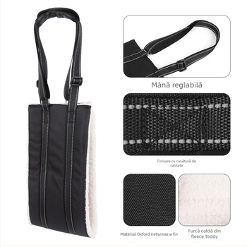 Ham de recuperare pentru câini, reglabil, cu bandă reflexivă (Material: Oxford stofă / Velur Teddy; Reglabil; Reflectiv; Brand: To the stars)