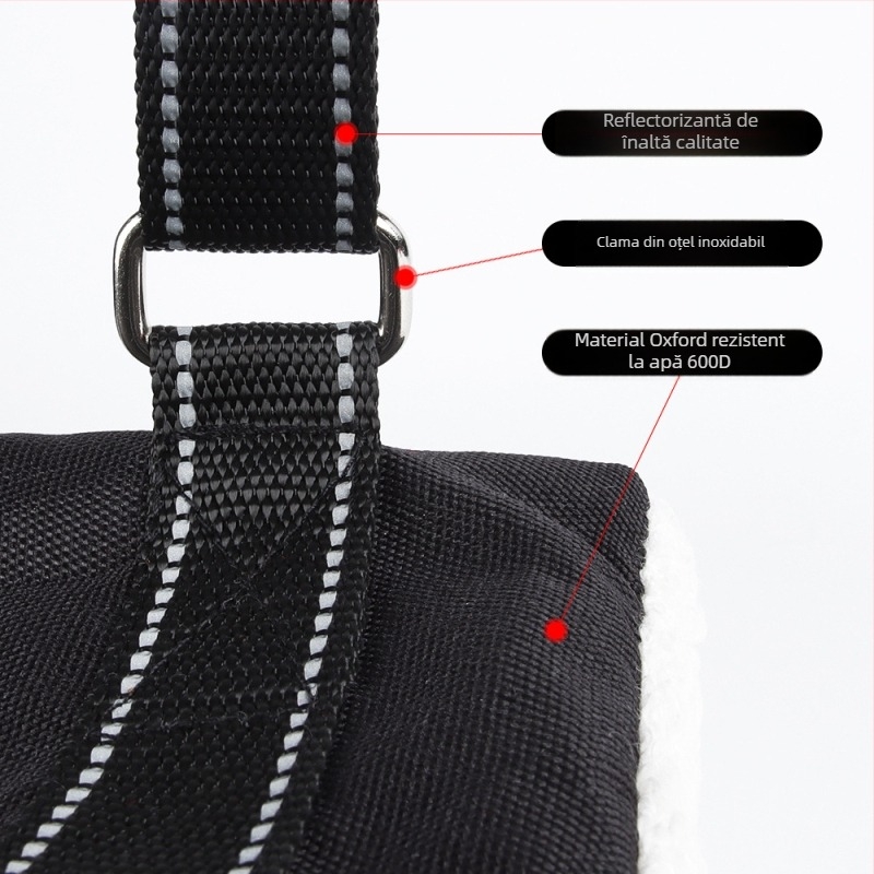 Ham de recuperare pentru câini, reglabil, cu bandă reflexivă (Material: Oxford stofă / Velur Teddy; Reglabil; Reflectiv; Brand: To the stars)