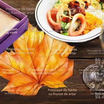 Șervețel cu formă de frunză de arțar pentru petrecere pentru copii, 2-ply, 20 de foi, pulpă de lemn virgin, calitate de primă clasă, imprimare logo disponibil