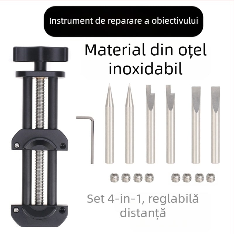 Unealtă de reparație pentru filtrul obiectiv – aliaj de aluminiu, gură filetata pentru deformare, instrumente de corecție de precizie