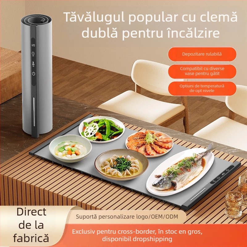 Spade A Placă de încălzire din silicon – platou de servire portabil, izolat, pentru mâncăruri calde, 500W, 220V, 1kg, personalizabil