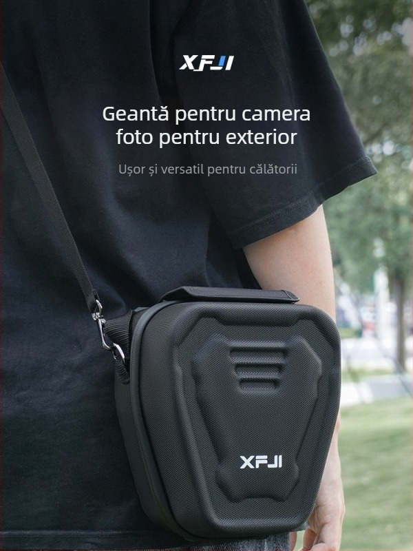 Geantă de cameră pentru SLR și camere mirrorless — material EVA, ultra-ușoară, impermeabilă, respirabilă, protecție a coloanei vertebrale