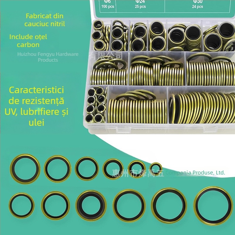 Set garnituri O-ring, cauciuc nitrilic NBR (378 buc., garnitură fixă), Fengyu Electric, cod Dq063