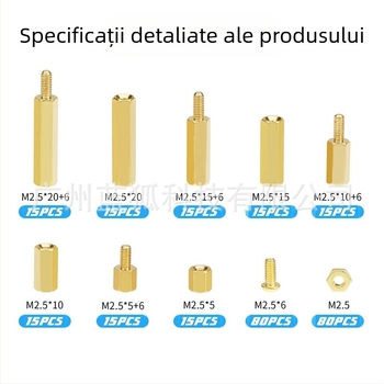 Blue Fox distanțiere hexagonale din cupru, 280 buc., Gradul A, GB900-88, cupru și aliaje de cupru