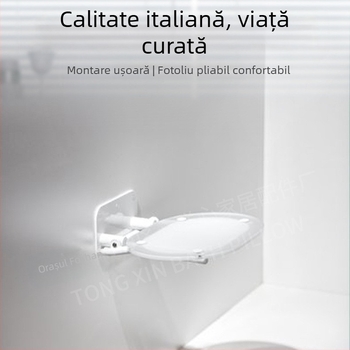 Scaun de duș cu bază din oțel inoxidabil 304 și panou din acrilic – impermeabil, rezistent la coroziune, cu capacitate de încărcare mare