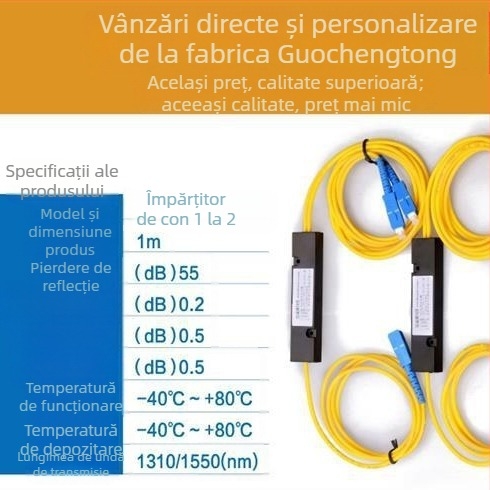 Divizor FBT 3.0 1:2, fibră optică, conector SC, repartizare omogenă