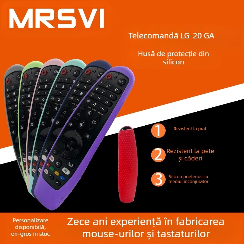 Carcasă din silicon pentru telecomandă LG – design cu deschidere completă, compatibilă cu AN-MR20/19, MR600, rază de 10 m
